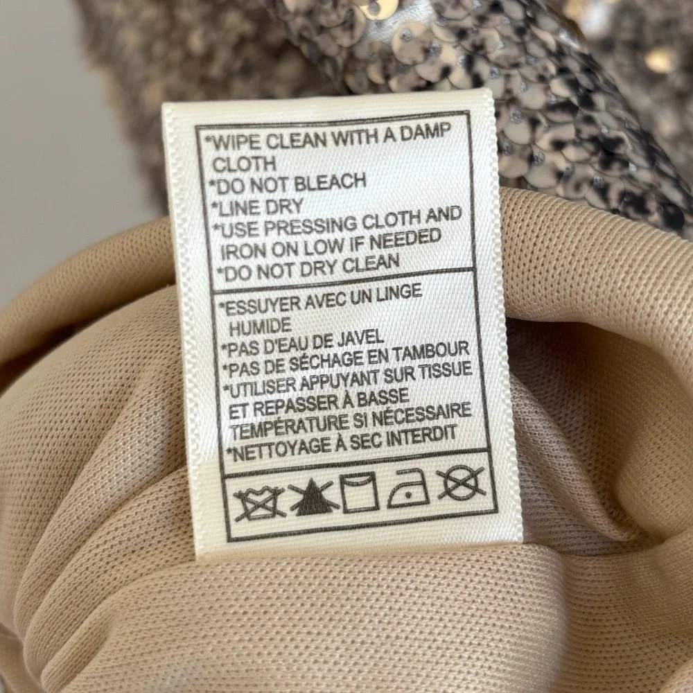 NWT Cupcakes & Cashmere Snakeprint Sequin Spaghetti Strap Mini Dress in Medium - Picture 9 of 16